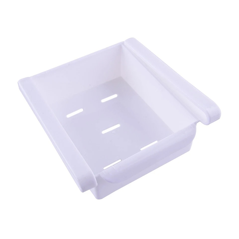 2x Refrigerator Fridge Storage Box Rack Tray Holder Kitchen Container Drawer - Image 2 of 4