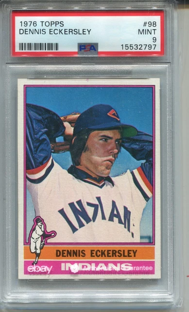 1976 Topps Dennis Eckersley Rookie Card PSA 9 MINT Graded Baseball #98