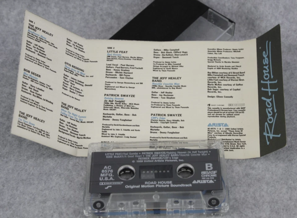 Road House Original Motion Picture Soundtrack Cassette Tape 1989 Arista AC-8576 - Image 4 of 4