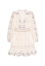 Zimmermann Patience Floral Print Mini Dress Size 1 New