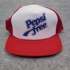 VINTAGE- Pepsi Free Hat Cap Snap Back Advertising Designer Trucker 80s