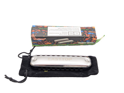 Easttop T10-1 Blues Harmonica Mundharmonika C-Dur Silber OVP Top Blues Harp