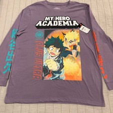 My Hero Academia Ultra Izuku Midoriya Katsuki Long Sleeve T-shirt Men's XL