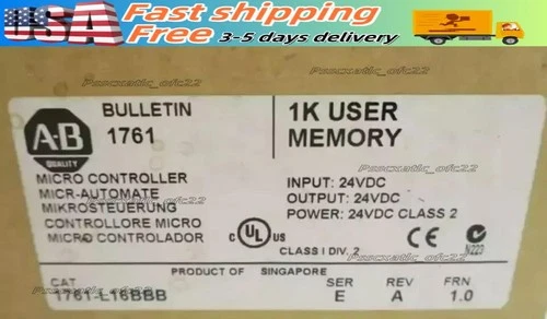 New  Sealed AB 1761-L16BBB MicroLogix 1000 16 Point Controller US Free Tax