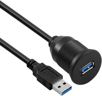 Panel Flush Mount Cable - 1 Meter 3.3' USB 3.0 Verlängerungskabel für Auto, B