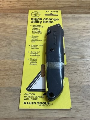 Vintage NOS Klein Tools 44105 Quick Change Utility Knife Made In USA 