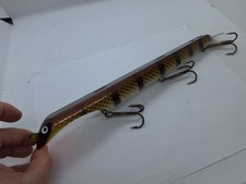 12" Suick Thriller Weighted Walleye White Belly Wood Jerkbait Musky Lure