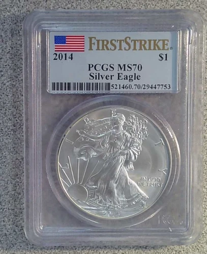 2014 BU 1 oz. .999 American Silver Eagle PCGS MS70 FS (753)