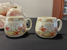 **TWO** Vintage Royal Doulton Bunnykins One Handled Mugs Made in England