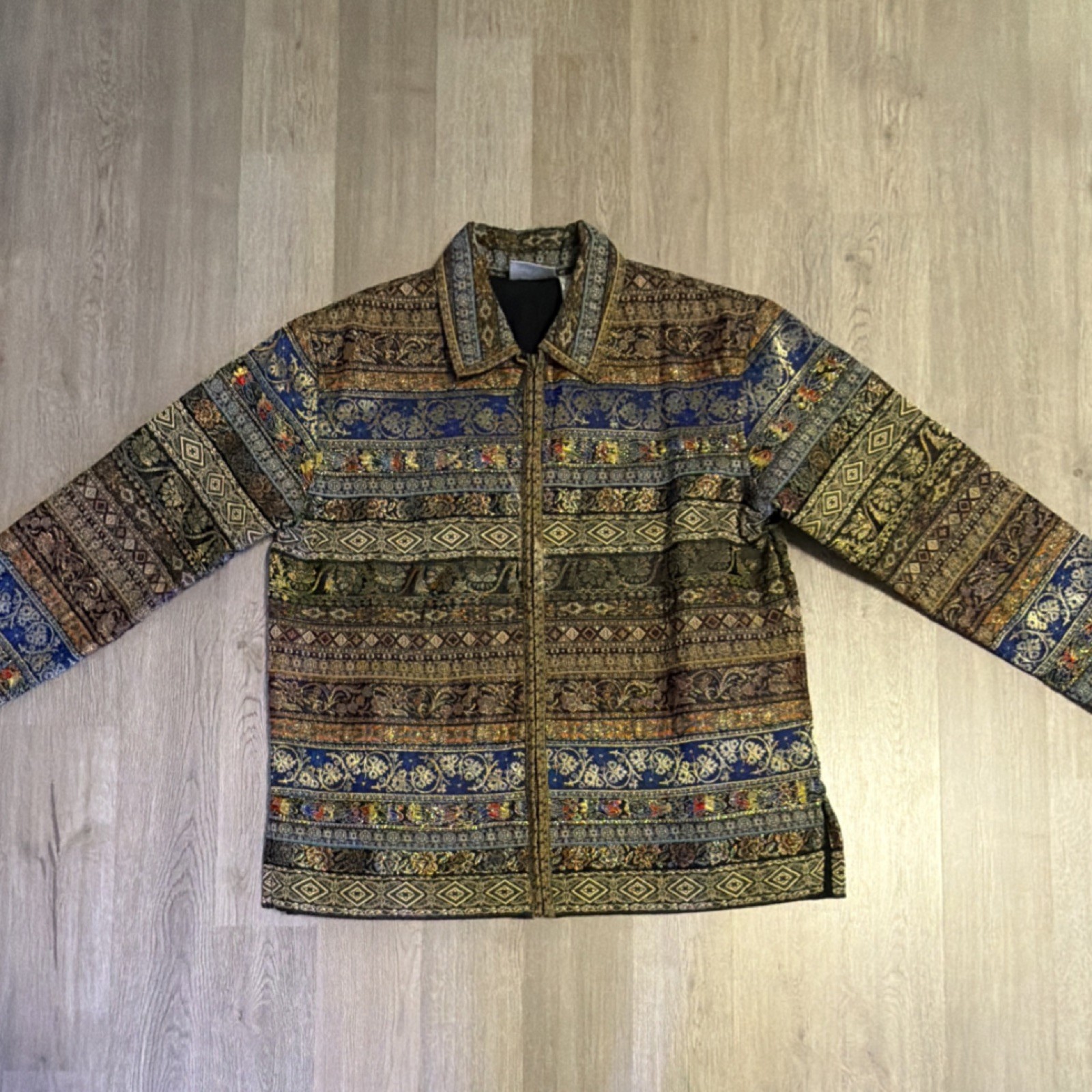 Chico's Design Multicolor Geometric Pattern Colla… - image 1