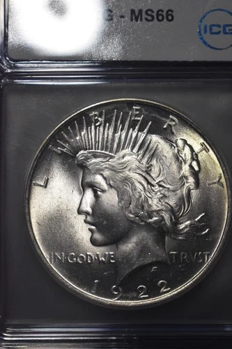 1922 Peace Dollar $1 ICG MS66