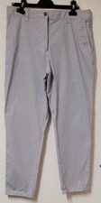 Marks & Spencer Ladies Blue & White Stripe Trousers Size 12 29L