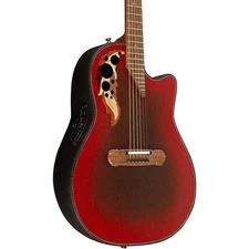 Ovation 2087GT Adamas Deep Contour Acoustic-Electric Guitar Reverse Red Burst