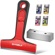 DIYSELF Razor Blade Scraper, 1 Pack Scraper Tool with 10pcs 4Inch Blades, Raz...