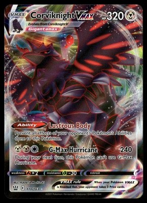 Corviknight VMAX 110/163 SWSH05: Battle Styles LP-NM Pokemon TCG