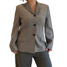 Ann Taylor Wool Houndstooth Blazer Preppy Academia Quiet Luxury Size 12 wool