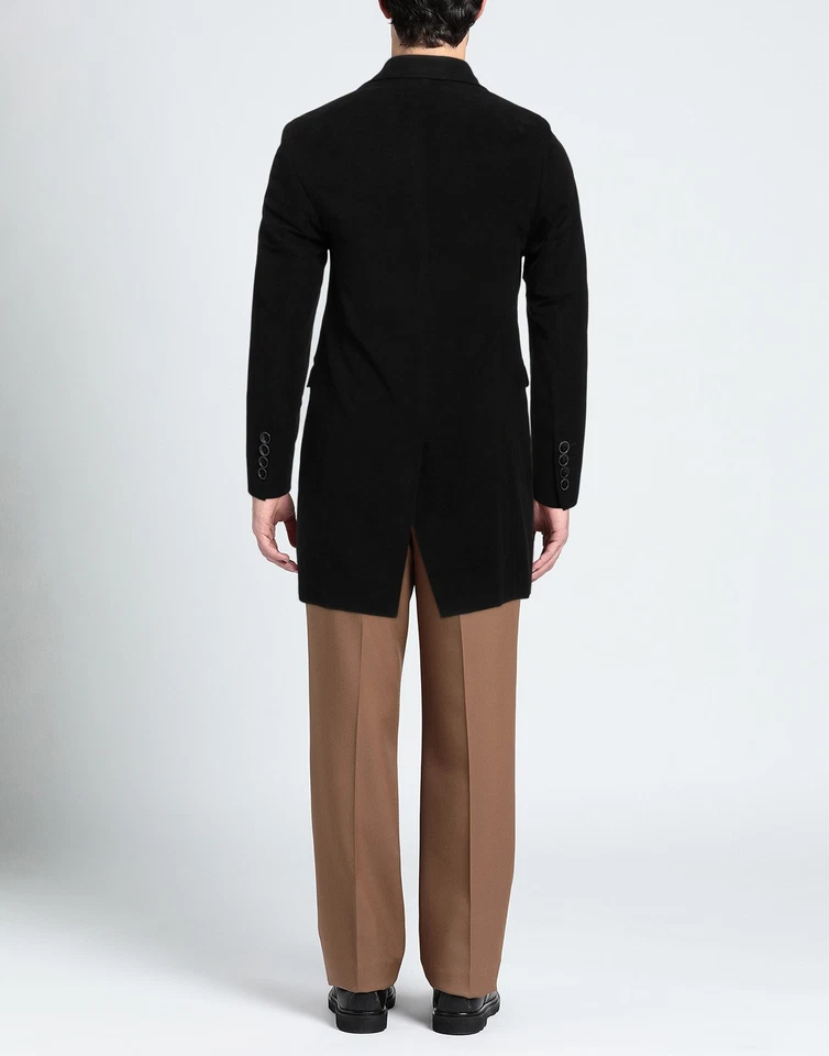 RRP€729 MARCIANO GUESS Flannel Coat IT48 US38 M Wool Blend Black Lined - Image 2 of 4