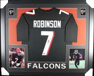 BIJAN ROBINSON Signed/Autographed Custom Jersey in 35x43 Frame BECKETT/BAS