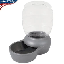 Gravity Auto Water Dispenser Dogs Cats Filtered Replenish Bowl Multi-Pet Safe US