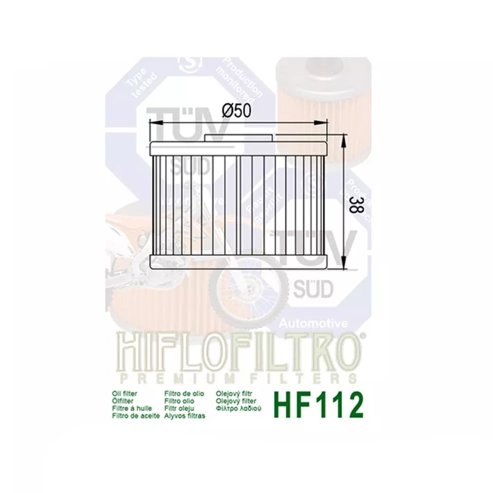 FILTRO OLIO TIPO ORIGINALE HIFLO HF112 HONDA NX 650 DOMINATOR 1988-2000 - Immagine 2 di 3