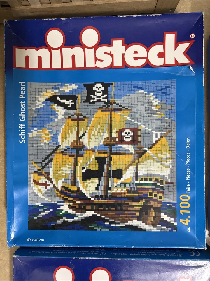 Ministeck Konvolut, 4 Kisten Mit Steinen Und Vorlage - Bild 2 von 4