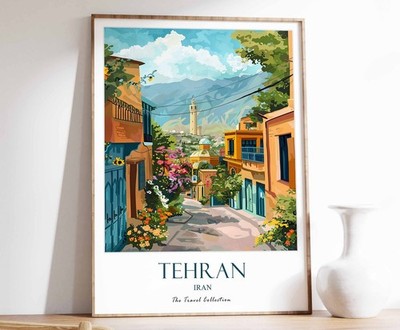 2_Teheran Print, Teheran Travel Poster, Middle East Travel Print, Islamic Decor, G