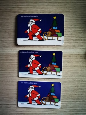 RAR! KD 04 + KD 08 + Folder - Telefonkarte + Calling Card - Weihnachtsmann -leer