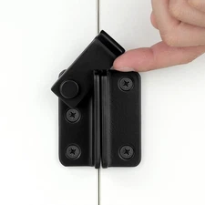 2 Packs Black Flip Latches, 2.36x2.12, Stainless Steel, Hasp, Bi-fold Lock