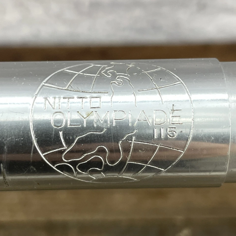 Manillar vintage Nitto Olympiade 115 Track Drop 40 cm 25,4 mm Japón aluminio Foto 3 de 4