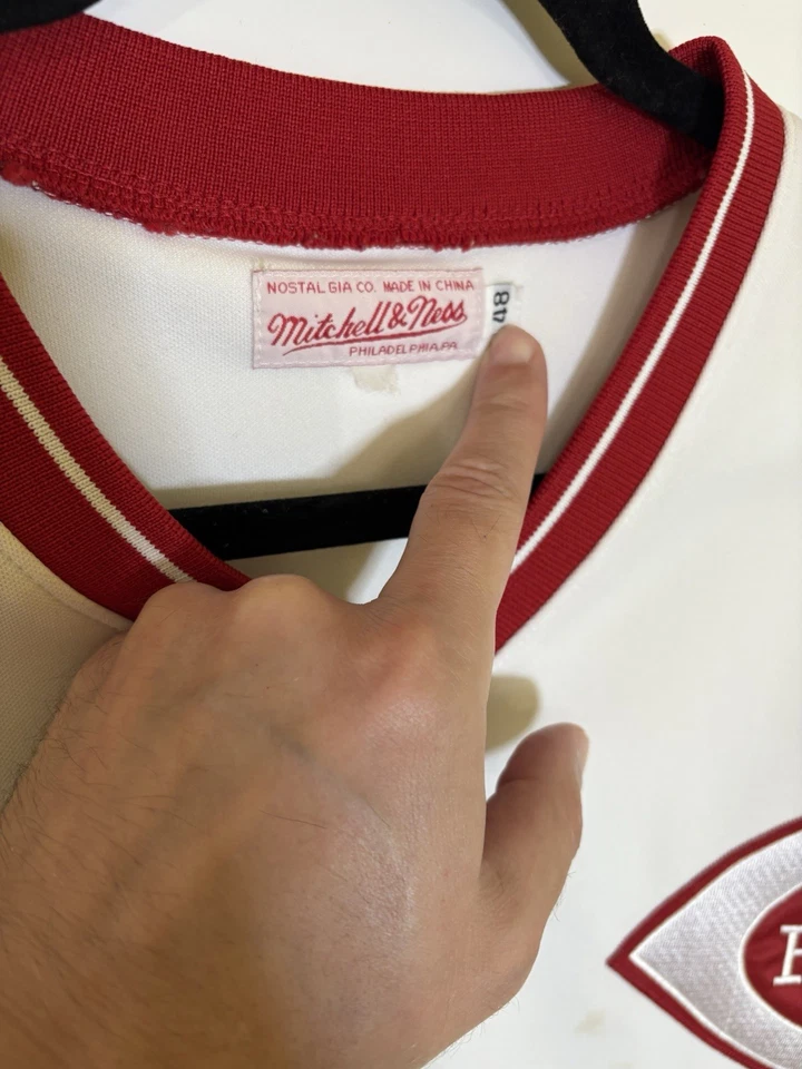 100% Authentic Mitchell & Ness 1988 Pete Rose Cincinnati Reds Jersey Sz 48 XL - Image 3 of 4