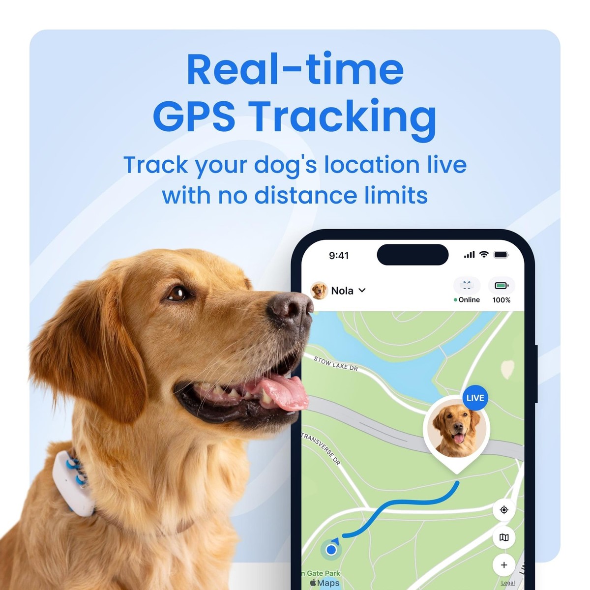 Tractive Smart Dog GPS Tracker | Live Pet Tracker with Virtual