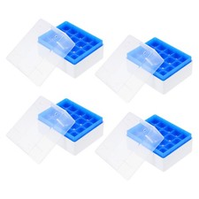 4 Pcs Microcentrifuge Tube Rack Freezer Vial Storage Box: Cryogenic Container