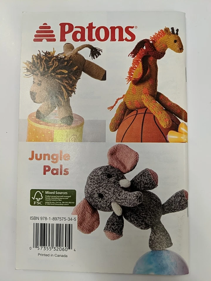 Monkey Business (Patons Classic Wool) Paperback Crochet Knit Sock Monkeys - Image 2 of 4