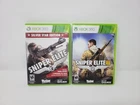 Sniper Elite 2 Silver Star & III 3 Xbox 360 Lot Complete CIB Tested Free US Ship