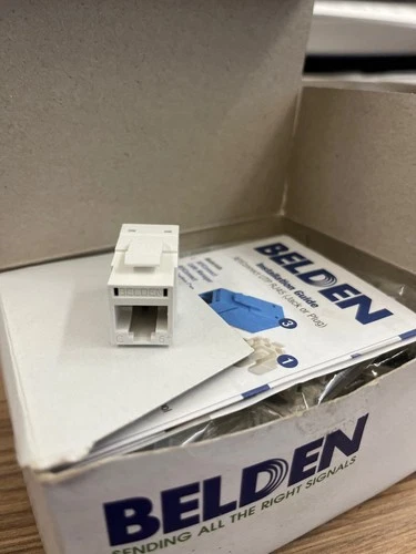 Belden AX101320 White Cat 6+ Modular Jack - Pack of 24 (Part #RV6MJKUEW-B24)