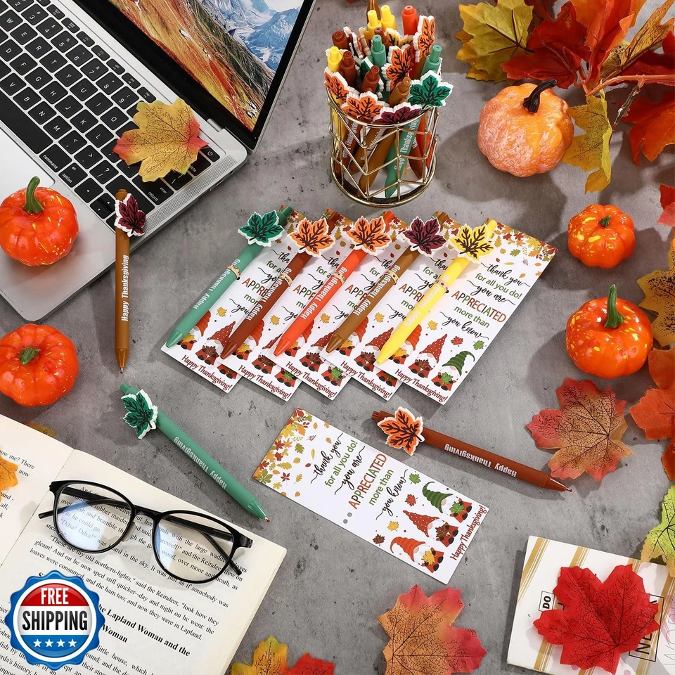 Sayglossy Juego de 50 Regalos de Acción de Gracias Plumas de Otoño a Granel Apreciación G Foto 2 de 4