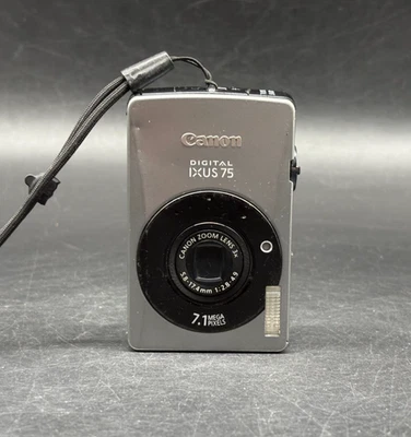 Canon IXUS 75 7,1MP Digitalkamera Silber / Schwarz 3x Zoom 7.1 MP Vintage - Bild 1 von 4