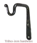 2 Curtain Rod Pole Holders Kitchen S Hook Rack Hanger Forge Wrought Iron Bracket