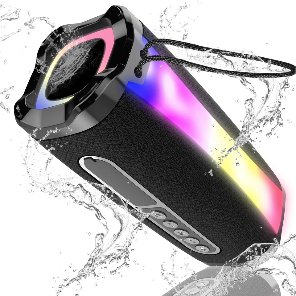 BTOOTOS Bluetooth wireless portable speaker waterproof stereo bass USB TF FM radio trebl