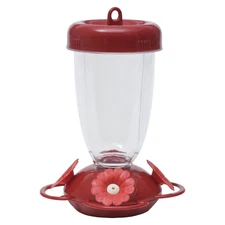 Perky-Pet 135TF Top-Fill Plastic 4-Ports Hummingbird Nectar Feeder 16 oz.