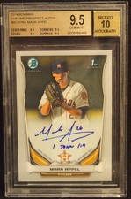 Mark Appel 2014 Bowman Chrome Prospects ROOKIE RC AUTO BGS 9.5 10 GEM MINT b