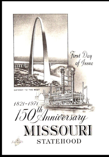 1426 Missouri State Hood FDC, ArtCraft Cachet, Unaddressed, OF, POF. - Picture 2 of 3
