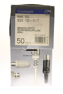930151-517 Hirschmann MAK 50 abgeschirmte Mehrfachkupplung grau 62 Stück Packung
