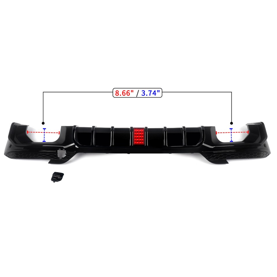 For 2021+ BMW X3 G01 M40i M Performance Rear Bumper Diffuser W/Light ...