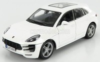 Burago 1/24 Porsche Macan 2013 Weiss Modellbau Statisches Modell Diecast