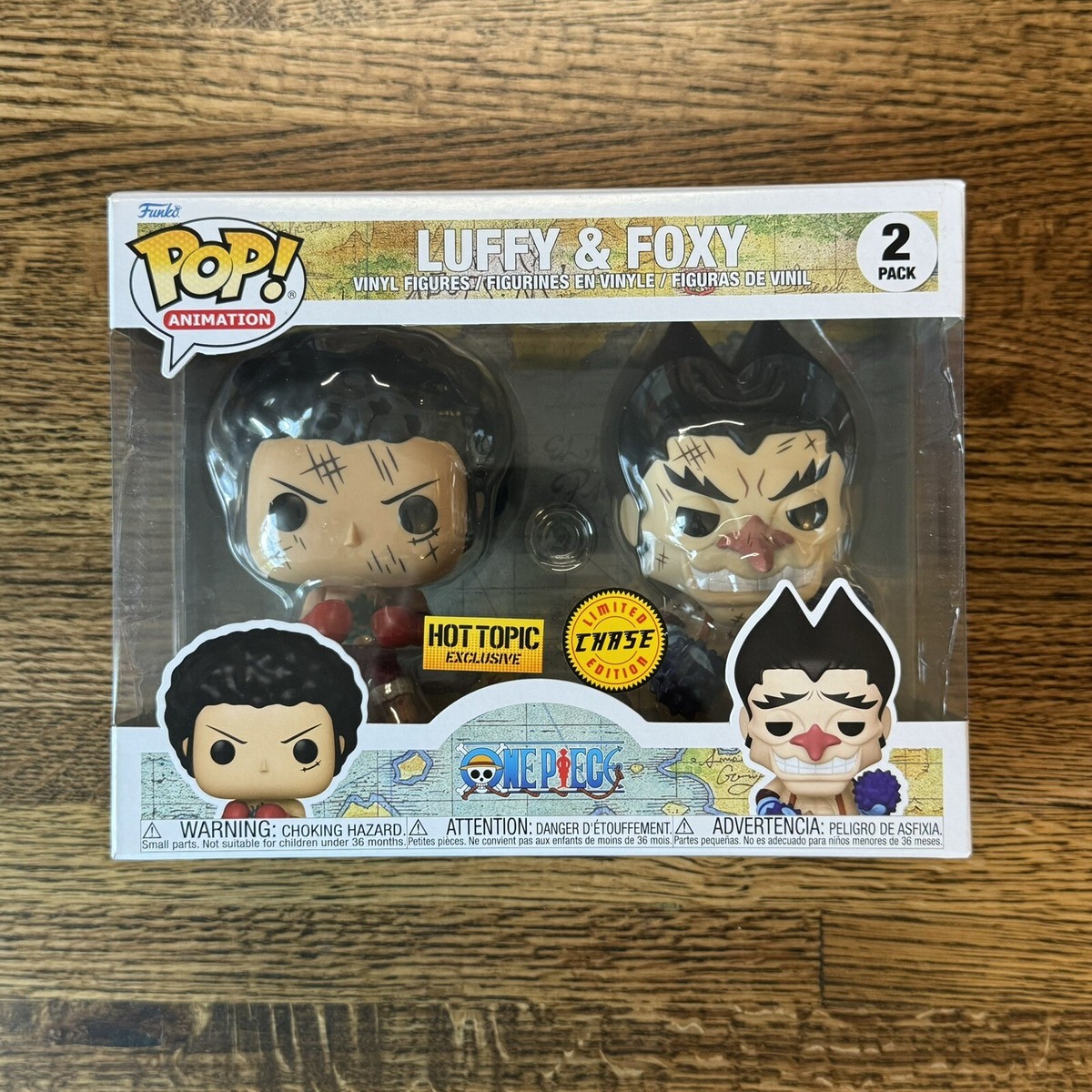 Chase FUNKO POP! ONE PIECE Luffy & Foxy 2-PACK CHASE Hot