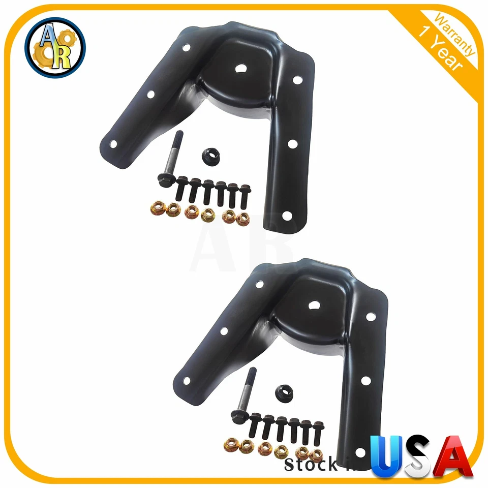 Kit de soporte de resorte de hoja delantera trasera de 2 piezas para 92-00 GMC C3500 Chevrolet C3500 Foto 3 de 3