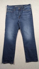 American Eagle Men Jeans 33x30.5 Original Bootcut Whiskering Faded Airflex+