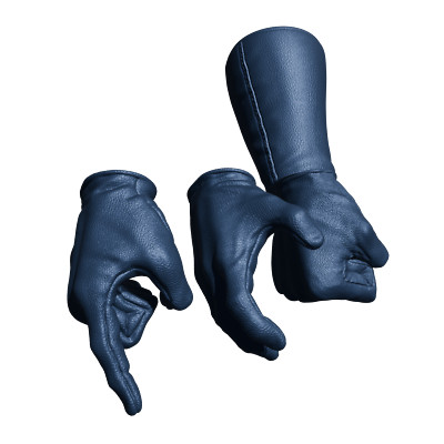 1/10 Scale Action Figure Wrists: Invincible (Gloved Leather)