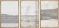 Geometric Wall Art Decor Minimalist Abstract Modern Framed Canvas Print Set of 3